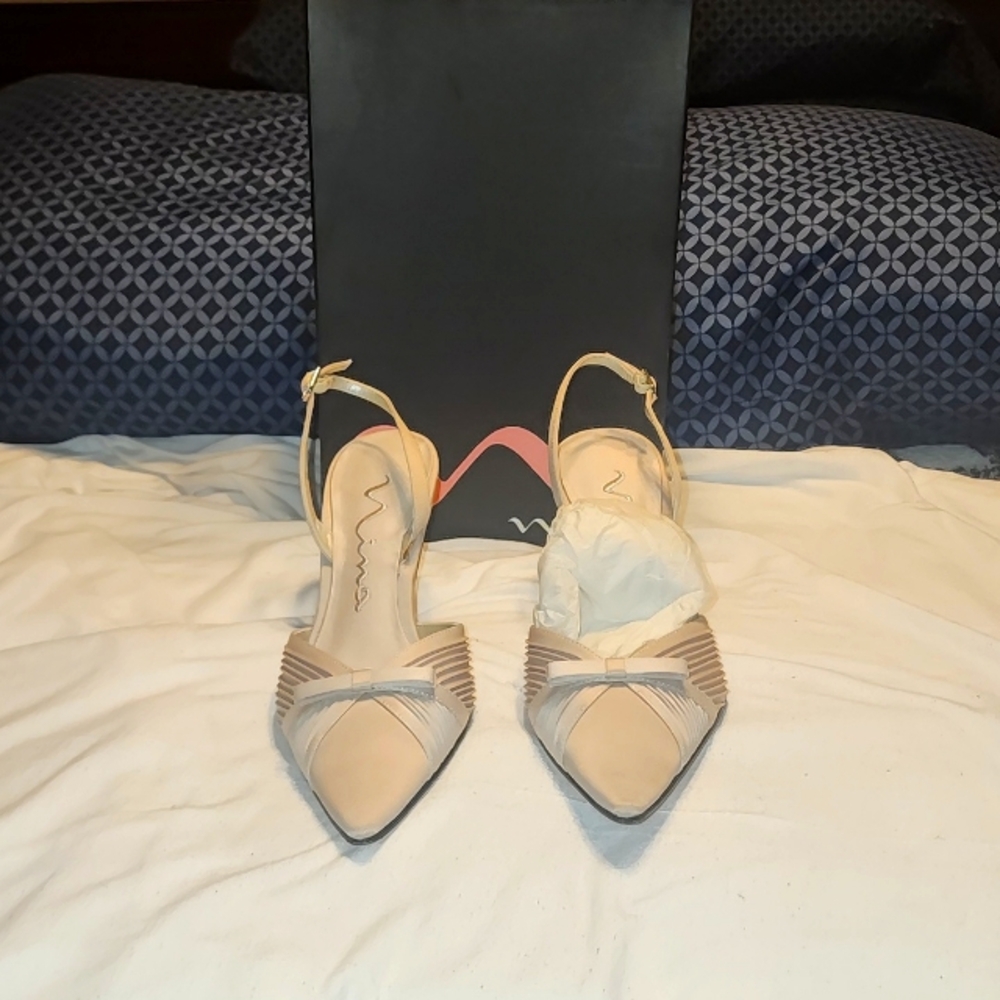 Nina Strappy Beige Heels